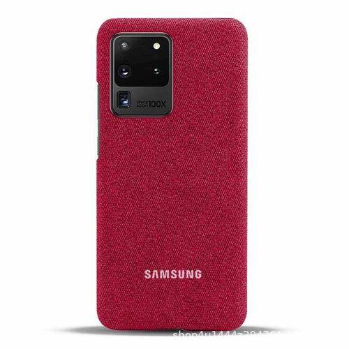 Coque De Téléphone Samsung Galaxy S20 Ultra Étui De Luxe En Tissu Avec Motif De Toile S22 S21 S20 Fe Plus [Article Pour Ce Lien: Rouge For Galaxy S21 Fe]