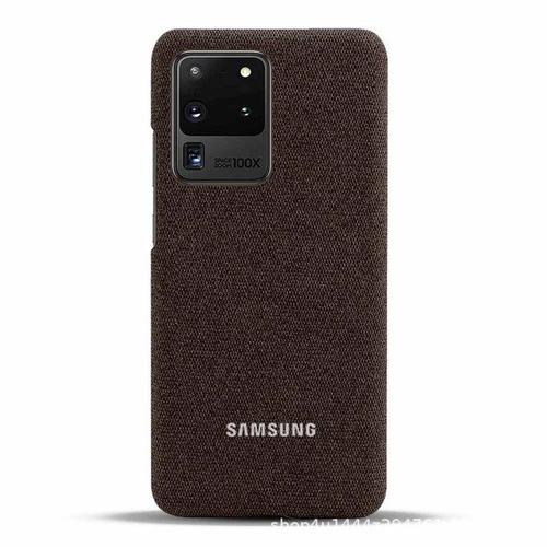Coque De Téléphone Samsung Galaxy S20 Ultra Étui De Luxe En Tissu Avec Motif De Toile S22 S21 S20 Fe Plus [Article Pour Ce Lien: Brown For Galaxy S21 Fe]