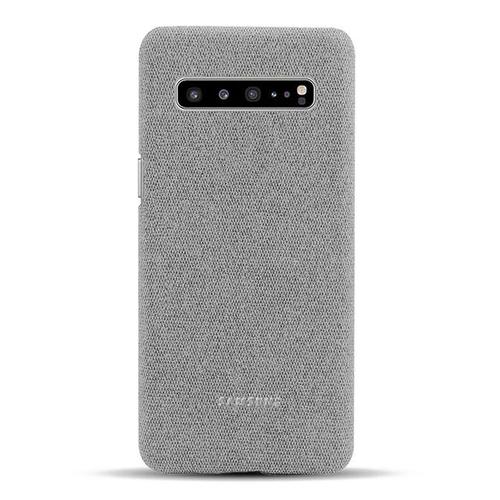 Coque De Téléphone En Toile Couvertes Pour Samsung Galaxy S10 5g Grill Housse De Protection Arrière En Tissu Bergame Coque 4g Coque 5g [Article Pour Ce Lien: Light Grey For S10 5g]