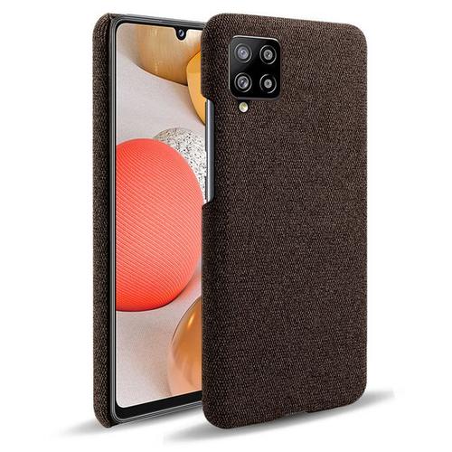 Febric ? Coque En Tissu Antidérapant Pour Samsung Galaxy A42 5g [Article Pour Ce Lien: Dark Brown For Galaxy A42 5g]