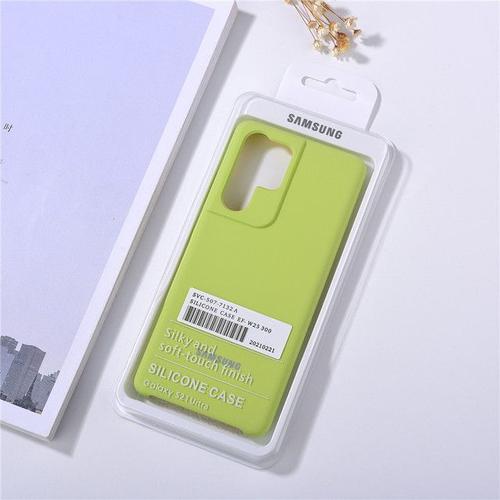 Coque En Silicone Ultra Fluide Pour Samsung Galaxy S21 S21 + S21 Housse Soyeuse Et Douce Au Toucher Coque Ouverte [Article Pour Ce Lien: S21ulrta Yellow]