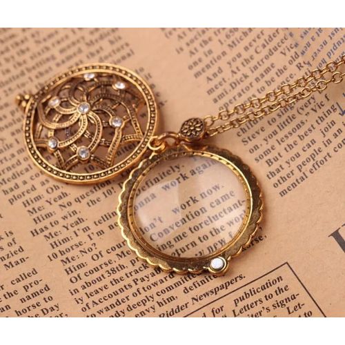 Violet - Monoculo Vintage Chaîne, Loupe, Collier Pendentif Loupe En Métal 2,5x
