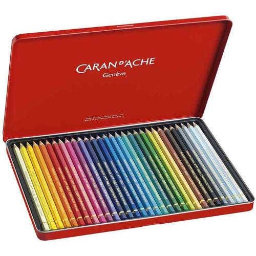 Caran D'ache Crayons De Couleur Pablo, Étui Métal De 30