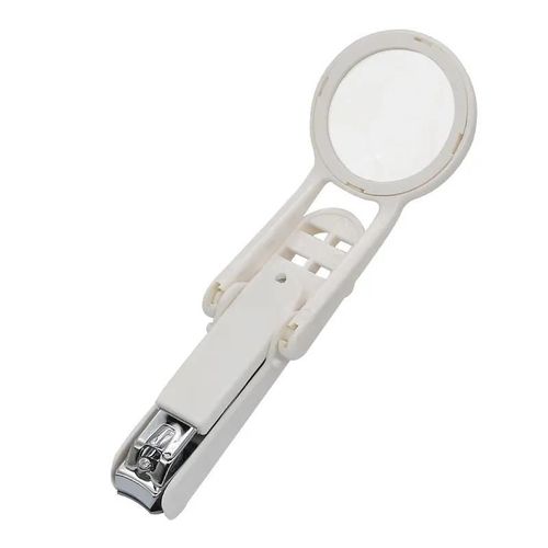 Blanc - Portable Coupe-Ongles Avec Loupe À Loupe Ongle Cutter Pour Bébé Vieux Doigt Orteil Outil De Pédicure De Manucure 