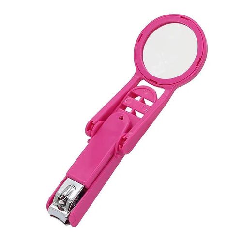 Rose Rouge - Portable Coupe-Ongles Avec Loupe À Loupe Ongle Cutter Pour Bébé Vieux Doigt Orteil Outil De Pédicure De Manucure 