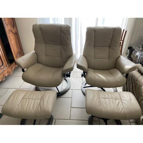 2 Fauteuils Stressless Avec Repose Pied