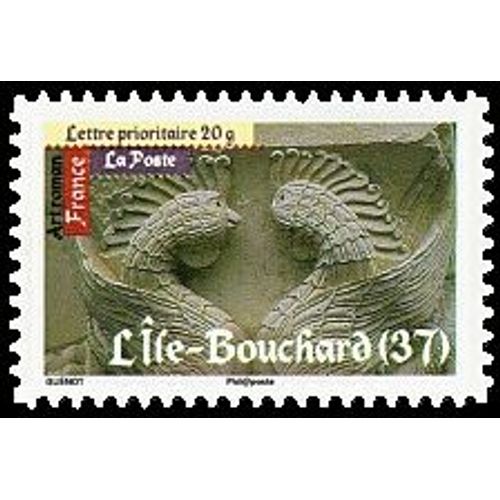 Timbre France 2010 Oblitéré - Art Roman L'ile Bouchard (37) - Prioritaire 20 G Yt459