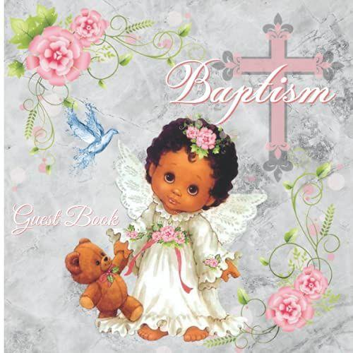 Baptism Guest Book: Beautiful Grey Pink - White Christening Guestbook To Sign-In ,Prayers, Blessings & Wishes, Use At Christenings, Baptisms, Naming Ceremony, And Baby Dedication