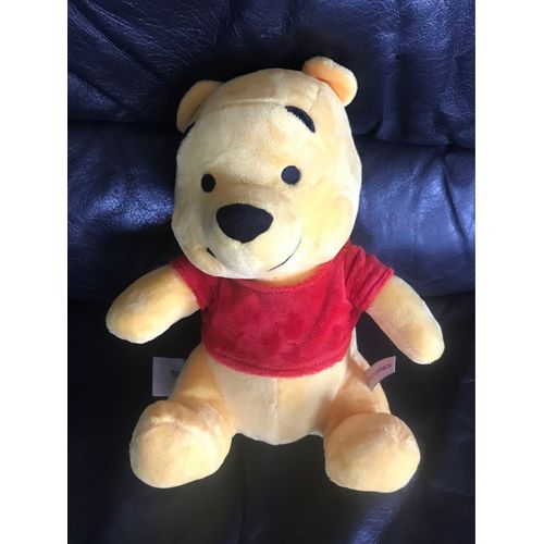 Doudou Biosynex Disney Peluche Micro-Ondable Winnie L Ourson Jaune Et Rouge 30cm