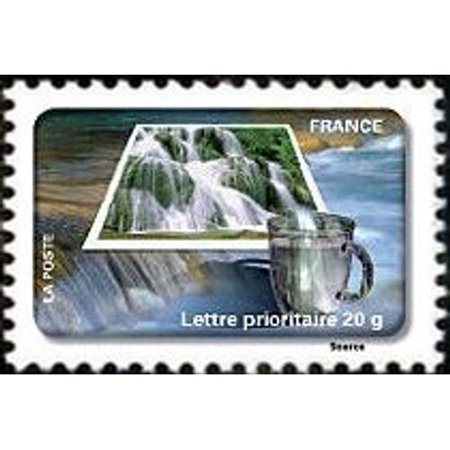 Timbre France 2010 Oblitéré - Le Timbre Fête L'eau - Plaisir De L'eau Plaisir De L'eau - Prioritaire 20 G Yt406
