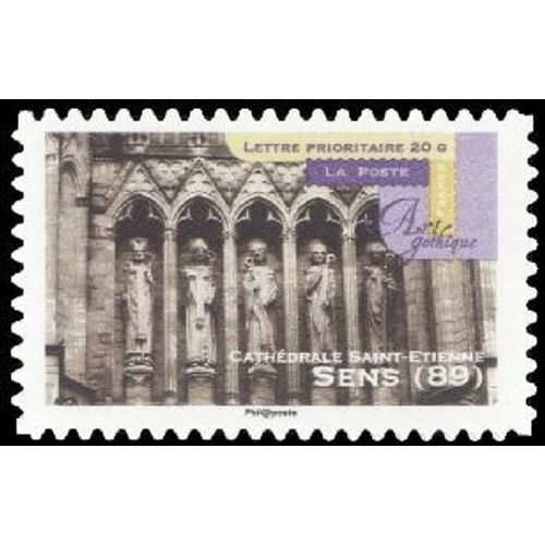 Timbre France 2011 Oblitéré - Art Gothique Cathédrale Saint-Etienne (Sens) - Prioritaire 20 G Yt552