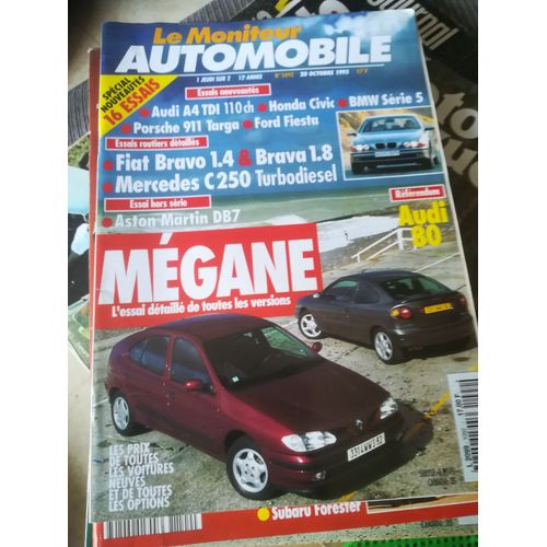 Le Moniteur 1092 De 1995 Megane 1.4e,1.6e,2.0,1.9d,Coupe 16v,Audi A4,A6,Bmw 523i,528i,Ford Fiesta 1.25 Zetec Se,Porsche 911 Carrera 4s,Targa,Honda Civic,Chrysler Viper Gtsr,Aston Martin Db7,Volante,Va