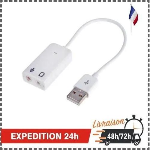 Carte Son Externe USB 2.0 Adapteur Carte de Son Pour Ordinateur