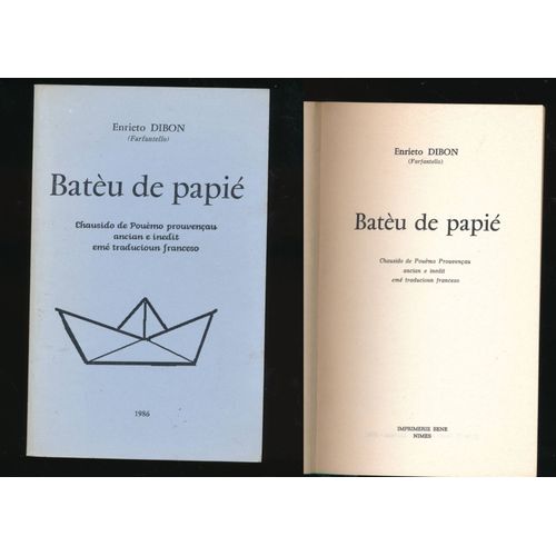 Batèu De Papié - Pouémo Prouvençau Ancian E Inedit