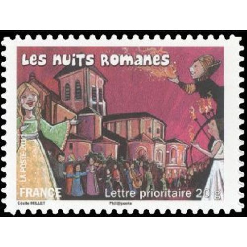Timbre France 2011 Oblitéré - Les Nuits Romanes Du Poitou-Charentes - Prioritaire 20 G Yt575