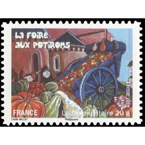Timbre France 2011 Oblitéré - La Foire Aux Potirons Et Légumes Rares - Prioritaire 20 G Yt584