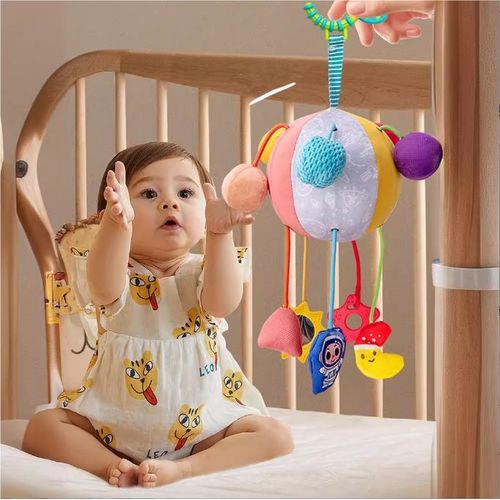 Jouet Pour Poussette Bebe - Aqsacokiya - Sensoriels Montessori Interactive Pour Nouveau-Né Bebe 6-12 Mois