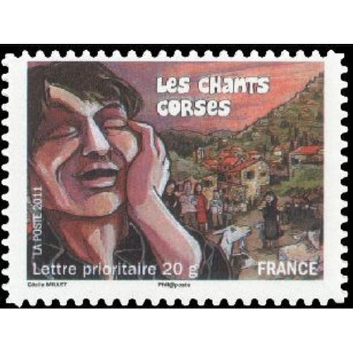 Timbre France 2011 Oblitéré - Les Chants Corses - Prioritaire 20 G Yt589