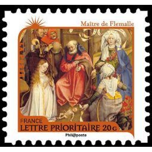 Timbre France 2011 Oblitéré - Nativité - Maître De Flémalle (1378-1444) Adoration Des Berger - Prioritaire 20 G Yt621