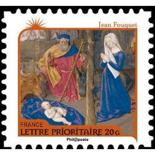 Timbre France 2011 Oblitéré -Nativité - Jean Fouquet (1420 - 1477) La Nativité - L'adoration Des Bergers - Prioritaire 20 G Yt626
