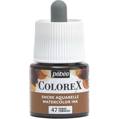 Pébéo Flacon 45ml Peinture Encre Aquarelle Colorex Tabac