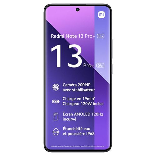 Xiaomi Redmi Note 13 Pro+ 5G (Double Sim - 6.67", 512 Go, 12 Go RAM) Noir