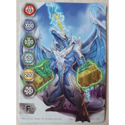 Rare Carte Métallique Bakugan Dragon Metal Gate Card 009