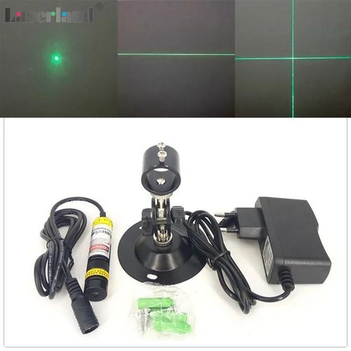 80mw Point - EU adapter - Module Laser vert Diode ligne de points pour l'alignement, coupe de tissu en bois