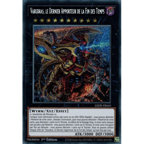 Yu Gi Oh Lede Fr045 Varudras Le Dernier Apporteur De La Fin Des Temps Quarter Century