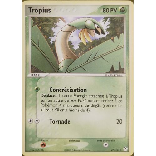 Tropius   27-101 Ex Legendes Oubliees  Ordinaire  80 Pv Vf