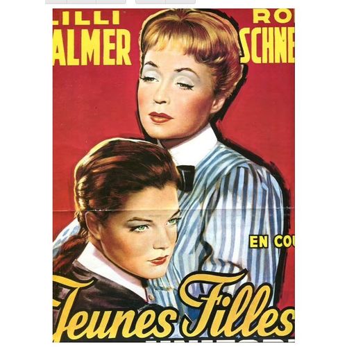 Romy Schneider : Affichette De Film " Jeunes Filles En Uniforme "