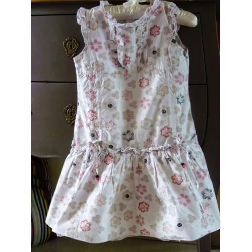 Robe Fille Mademoiselle Petit Boy 4 Ans Tbe Blanc Imprimée