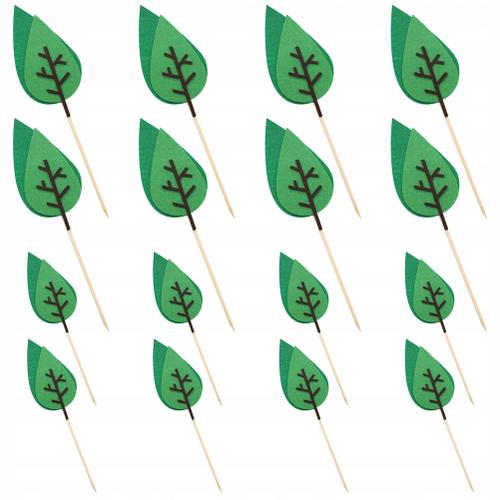 16 Pcs Arbres Tropicaux Cupcake Topper