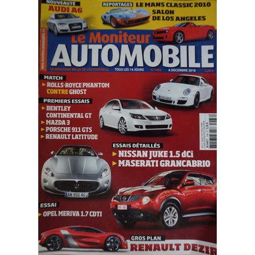 Le Moniteur Automobile N°1486 - Nissan Juke 1.5 Dci 110 - Maserati Grancabrio - Rlls-Royce - Opel Meriva 1.7 Cdti 130