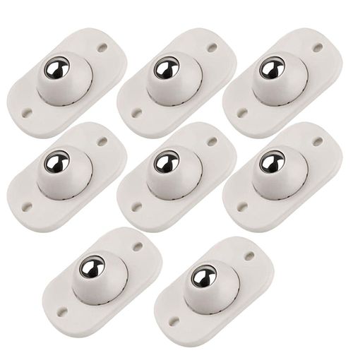 SHOP-STORY - ROLFIX_2x : Pack de 8 Mini Roulettes Universelles Auto-Adhésives Résistantes et Pivotantes à 360°