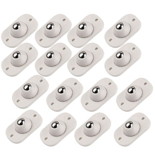SHOP-STORY - ROLFIX_4x : Pack de 16 Mini Roulettes Universelles Auto-Adhésives Résistantes et Pivotantes à 360°