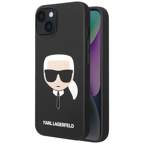 Coque Pour Iphone 14 Plus Silicone Gel Bords Rehaussés Karl Lagerfeld Noir
