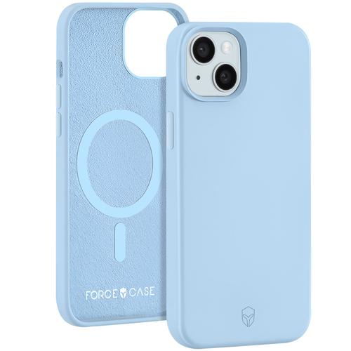 Coque Pour Iphone 15 Magsafe Anti-Chute Mate Force Casebleu Pâle