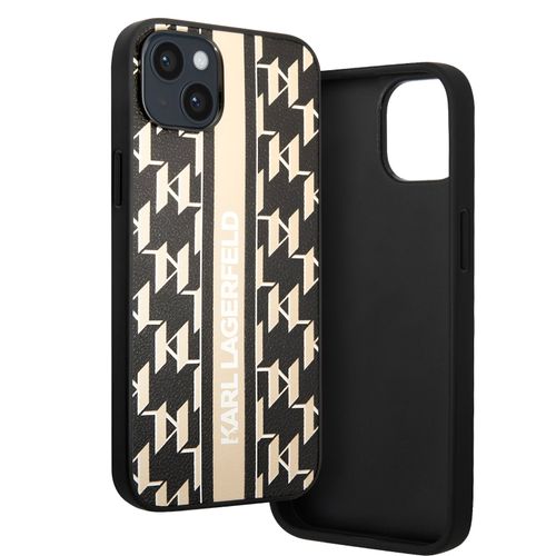 Coque Pour Iphone 14 Plus Dos Cuir Vegan Bords Rehaussés Karl Lagerfeld Noir