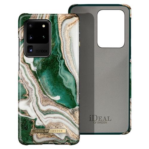 Coque Pour Samsung S20 Ultra Marbré Luxe Ultra Fine Golden Jade Marble Ideal Of Swedenvert Foncé