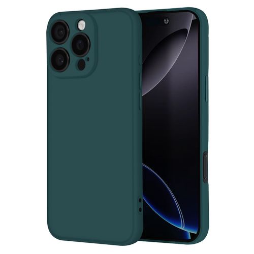 Coque Pour Iphone 16 Pro Silicone Finition Mate Soft Touch Vert Foncé