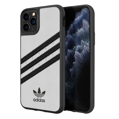 Coque Pour Iphone 11 Pro Max Bords Surélevés 3 Stripes Adidas Blanc