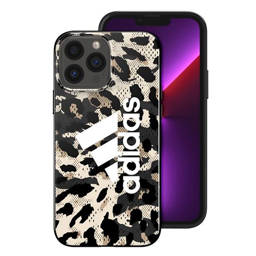 Coque Silicone Pour Iphone 13 Imprimé Léopard Bords Surélevés Adidas Noir