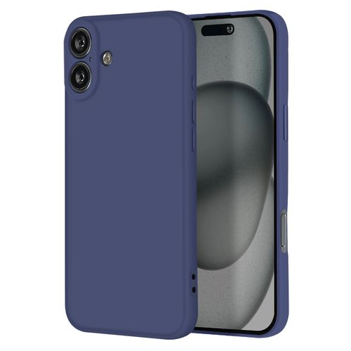 Coque Pour Iphone 16 Plus Silicone Finition Mate Soft Touch Bleu Nuit