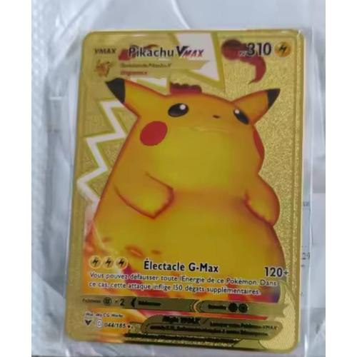 Carte Pokémon Métal Doré Lot De 5 Pièces Version Française Vmax Vstar Gold Card Pikachu Dracaufeu Mew Carte Collection Métal Enfants Idée Cadeau Noël Anniversaire