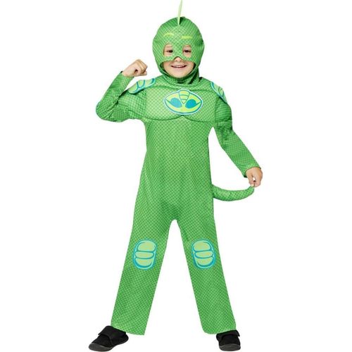 Déguisement Costume Enfant Combinaison Masque Pj Masks Gecko Muscle Suit Taille 3-4 Ans - Pjmasques