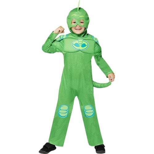 Déguisement Costume Enfant Combinaison Masque Pj Masks Gecko Muscle Suit Taille 6-8 Ans - Pjmasques