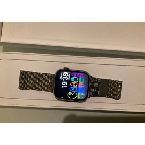 Apple Watch Series 8 Oled 45 Mm - Boîtier En Acier Inoxydable Gold - Cellular - Bracelet Milanais