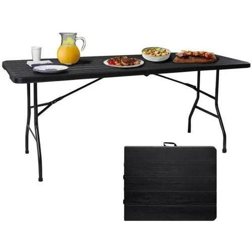 Table Pliante - Sleivant Table De Jardin 6-8 Personnes L180 X L75.5 X H73cm - Table Camping Exterieur (1xtable)