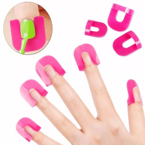 Outils De Manucure Pour Couverture De Doigt,Vernis À Ongles,Bouclier Protecteur,Pochoirs,10 Tailles,26 Pièces 